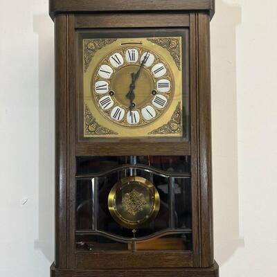 Wall Clock Dark Wood