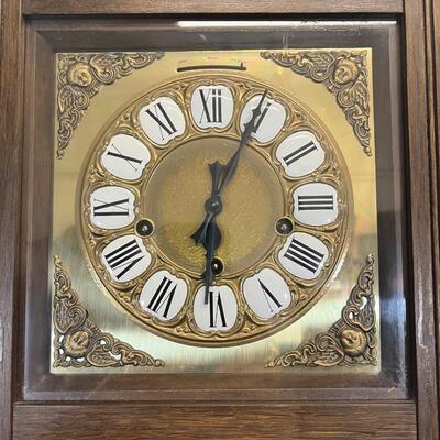 Wall Clock Dark Wood