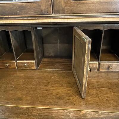 JC Secretary W/ Leaded Glass