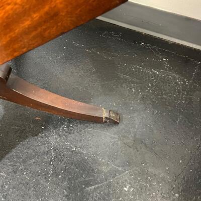 3 Vintage Leather Top Side Tables