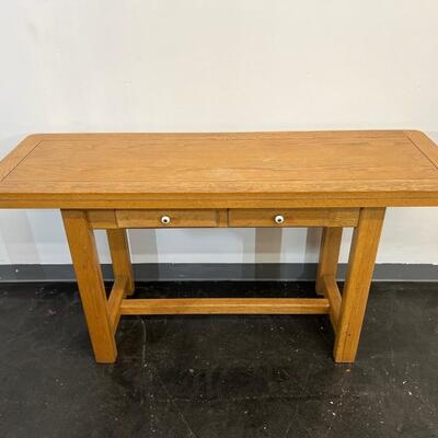 Oak Entry Table W/ Expanding Top