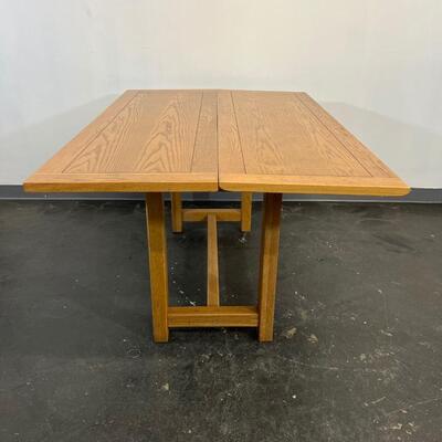 Oak Entry Table W/ Expanding Top