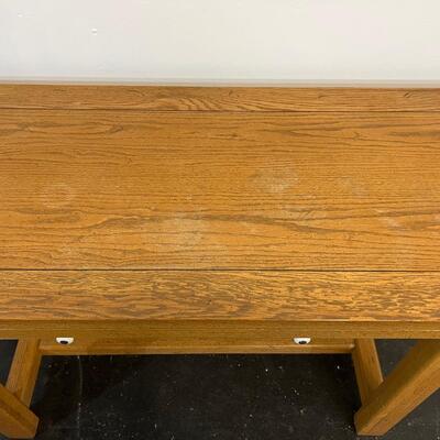 Oak Entry Table W/ Expanding Top