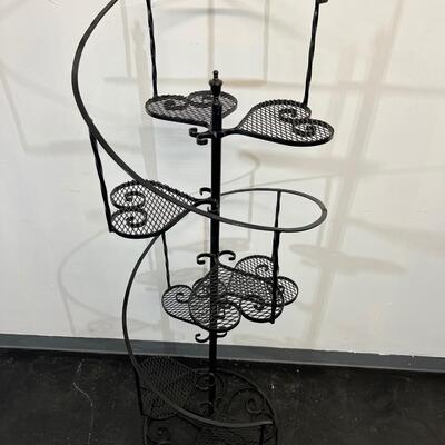 Rought Iron Stair Step Plant Stand