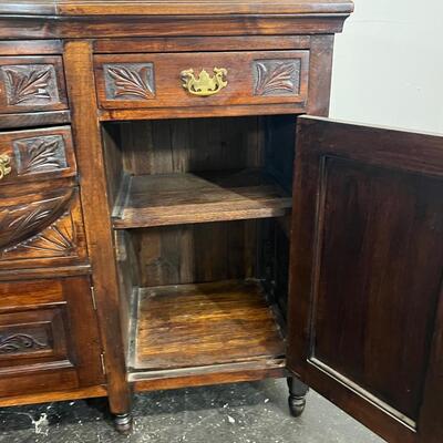 Ornate Dark Wood Buffet