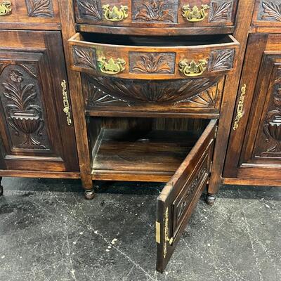 Ornate Dark Wood Buffet