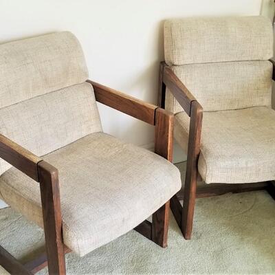 Lot #65  Pair of 1970's Upholstered Armchairs