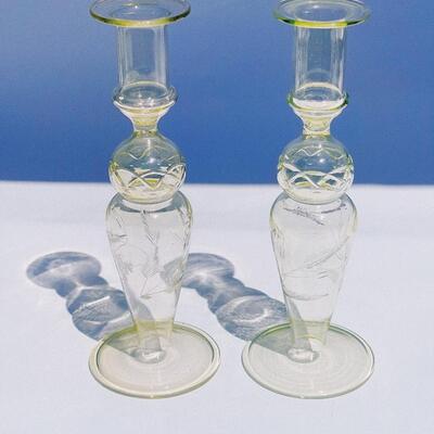 Thin Glass Candle Holders