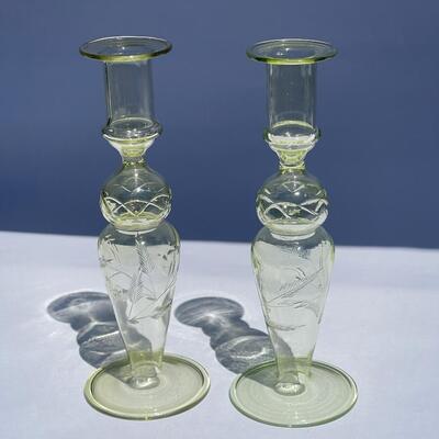Thin Glass Candle Holders