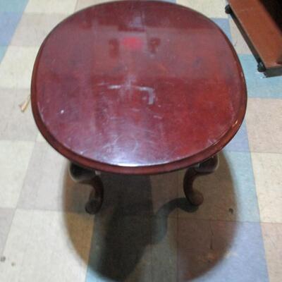 Oval End Table With Drawer Choice B
