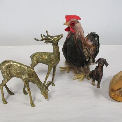 Collection Of Animals - Brass Deer - Wood Duck