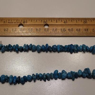 Lot 2: Native American Hand Beaded Turqoiuse Accessory with Feathers