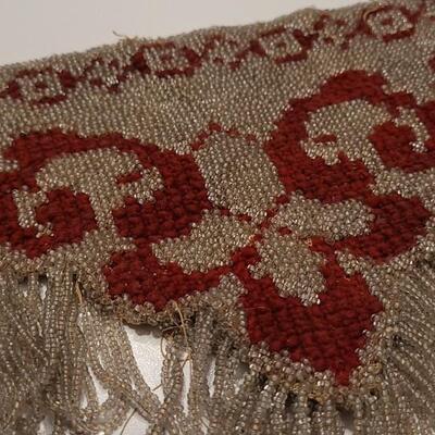 Lot 3: Antique Victorian Hand Beaded Remnant