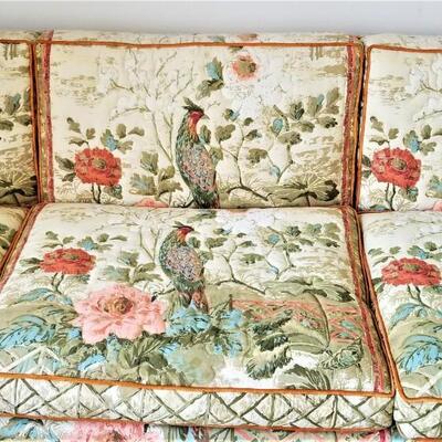 Lot #72  Bird of Paradise Vintage Sofa - Oxford Fine Furniture