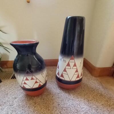 LOT 7  TWO SIGNED POTTERY PIECES
