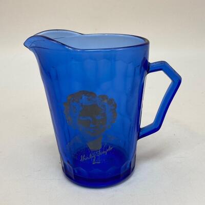 Vintage Shirley Temple Royal Cobalt Blue Creamer Pitcher