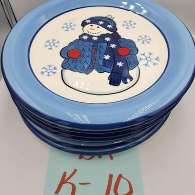 18 Pc Snowman Dinner Ware