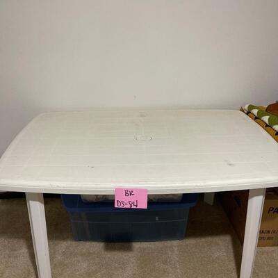 Outdoor white plastic table