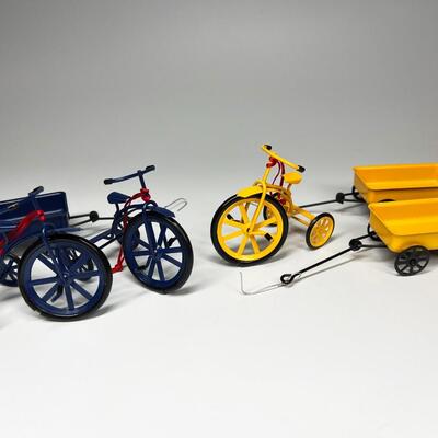 Lot of Metal Tricycles & Wagons Christmas Tree Hanging Ornaments