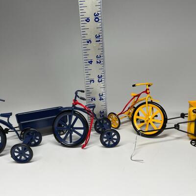 Lot of Metal Tricycles & Wagons Christmas Tree Hanging Ornaments