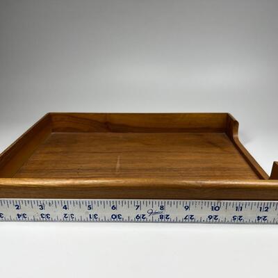 Retro Wooden Office Document Organizing Tray