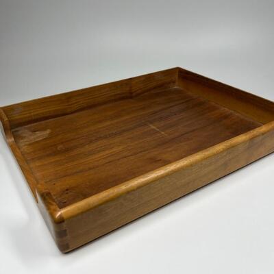 Retro Wooden Office Document Organizing Tray