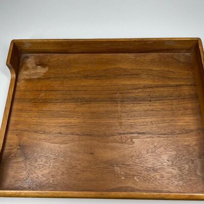 Retro Wooden Office Document Organizing Tray