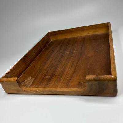 Retro Wooden Office Document Organizing Tray