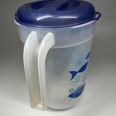 Large Plastic Nautical Fish Main Stays Gallon Pitcher