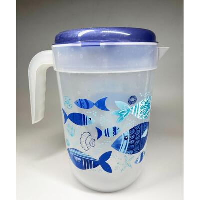Large Plastic Nautical Fish Main Stays Gallon Pitcher
