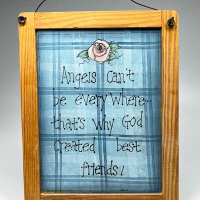 Retro Style  Hanging Religious Friend Affirmation Quote