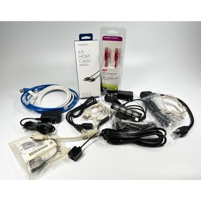 Lot of Miscellaneous Power Supplies, Networking Cables, HDMI Cables & More