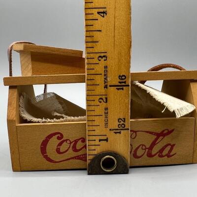 Miniature Coca Cola Shoeshine Kit and Crate Figurine