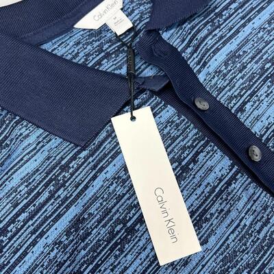 Calvin Klein Varsity Navy Medium Sized Collared Shirt