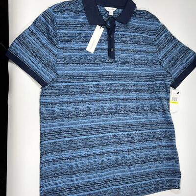 Calvin Klein Varsity Navy Medium Sized Collared Shirt