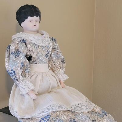 Lot 13: Antique Frozen Charlotte Porcelain Doll