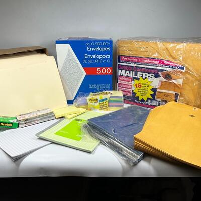 Lot of Office Supplies Scotch Tape, Cushioned Mailers, Envelopes, & More