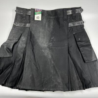 Scottish Highland Apparel Modern Black Celtic Kilt Size 40