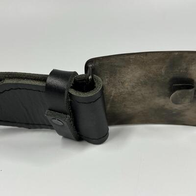 Celtic Pattern Leather Belt & Buckle Size 54