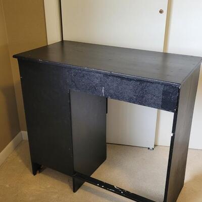 Lot 36: Vintage Small Black Wood Desk