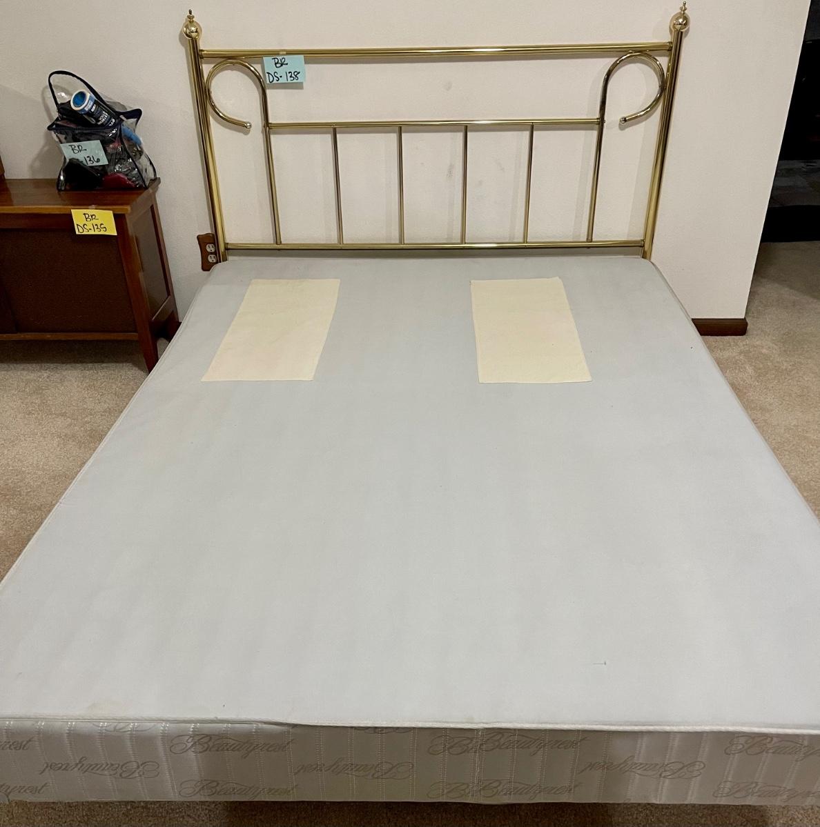 Gold Headboard & box spring