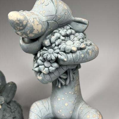 Pair of Disney Stone Plaster Eeyore & Tigger Garden Yard Art Statues