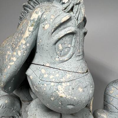 Pair of Disney Stone Plaster Eeyore & Tigger Garden Yard Art Statues