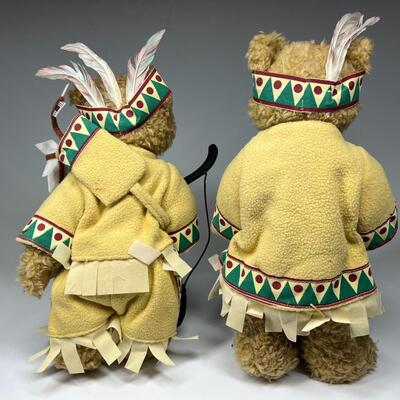 Pair of Native American Teddy Bear Plushies