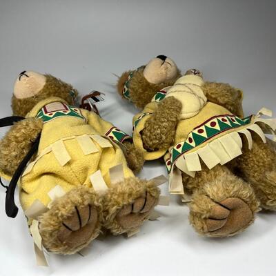 Pair of Native American Teddy Bear Plushies
