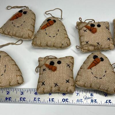 Rustic Cloth Snowman Christmas Hanging Ornament Decorations