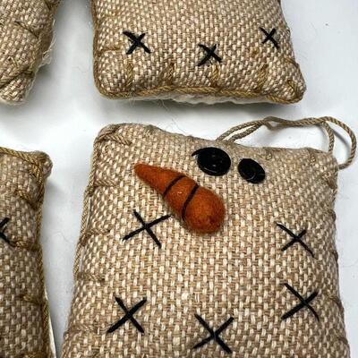 Rustic Cloth Snowman Christmas Hanging Ornament Decorations