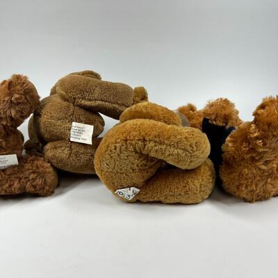 Mixed Lot of Various Small Brown Teddy Bear Plush Stuffed Animals