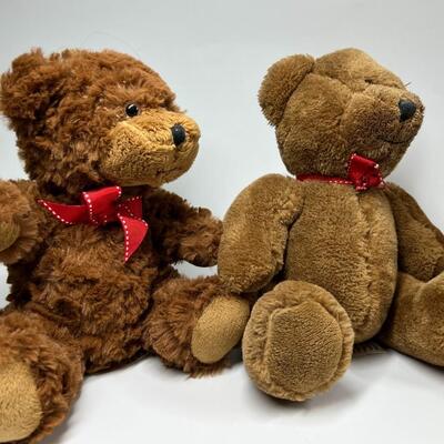 Mixed Lot of Various Small Brown Teddy Bear Plush Stuffed Animals