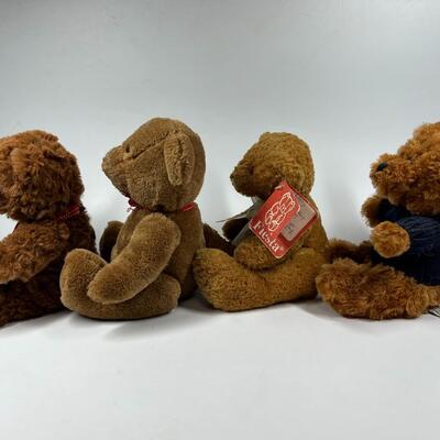 Mixed Lot of Various Small Brown Teddy Bear Plush Stuffed Animals